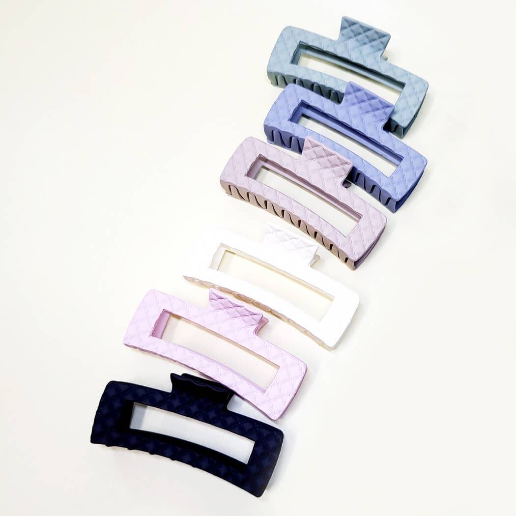 Everyday Luxe XL Hair Clips in 10 colors, featuring matte embossed design, perfect for thick or curly hair.