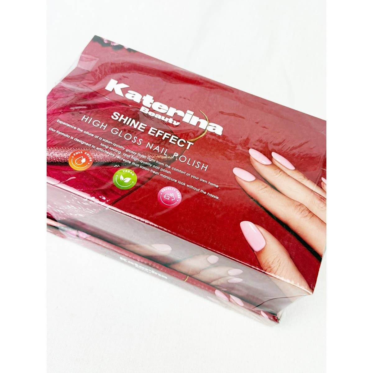 Katerina SHINE EFFECT high gloss nail polish packaging with professional finish and vibrant colors.
