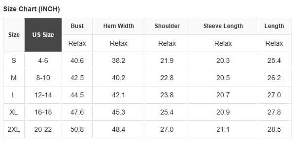 Size chart for HOLLY JOLLY NUTCRACKER sweatshirt showing measurements for S, M, L, XL, and 2XL.