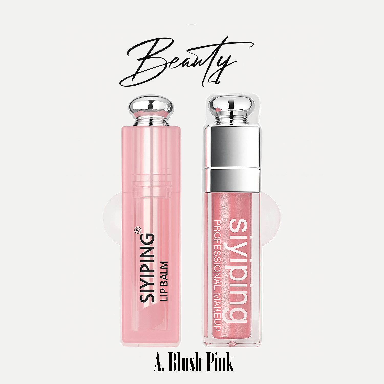 BEAUTIFUL LIPPY DUO featuring Blush Pink lip balm and gloss for luscious, long-lasting color and shine.