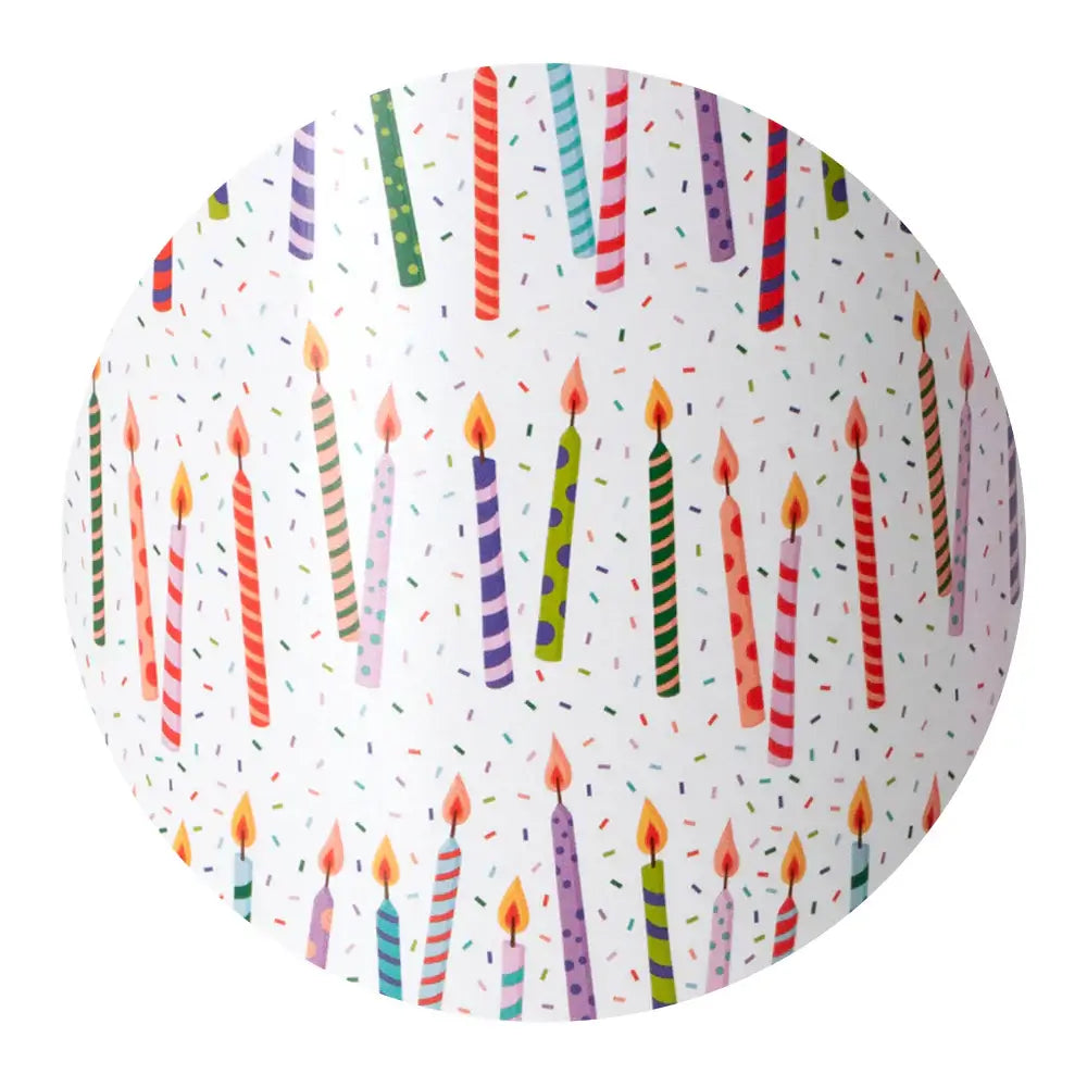 MAKE A WISH 22 oz - SWIG tumbler featuring colorful candles and confetti design for birthday celebrations.