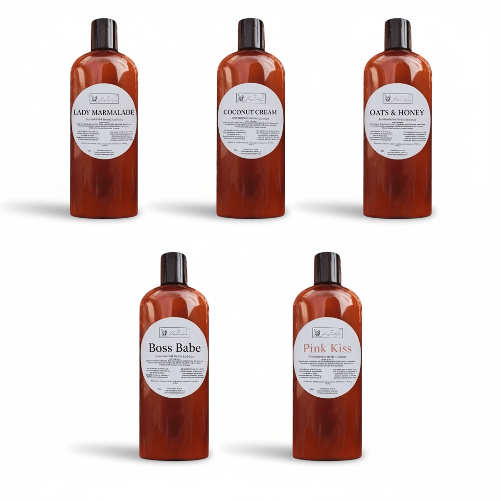 PAMPERED HEN - In Shower Body Lotion 5 scent choices including Lady Marmalade, Coconut Cream, Oats & Honey, Boss Babe, Pink Kiss.