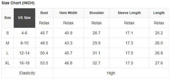 Size chart for CHECK MIXED TOP including bust, hem width, shoulder, sleeve length, and overall length measurements.