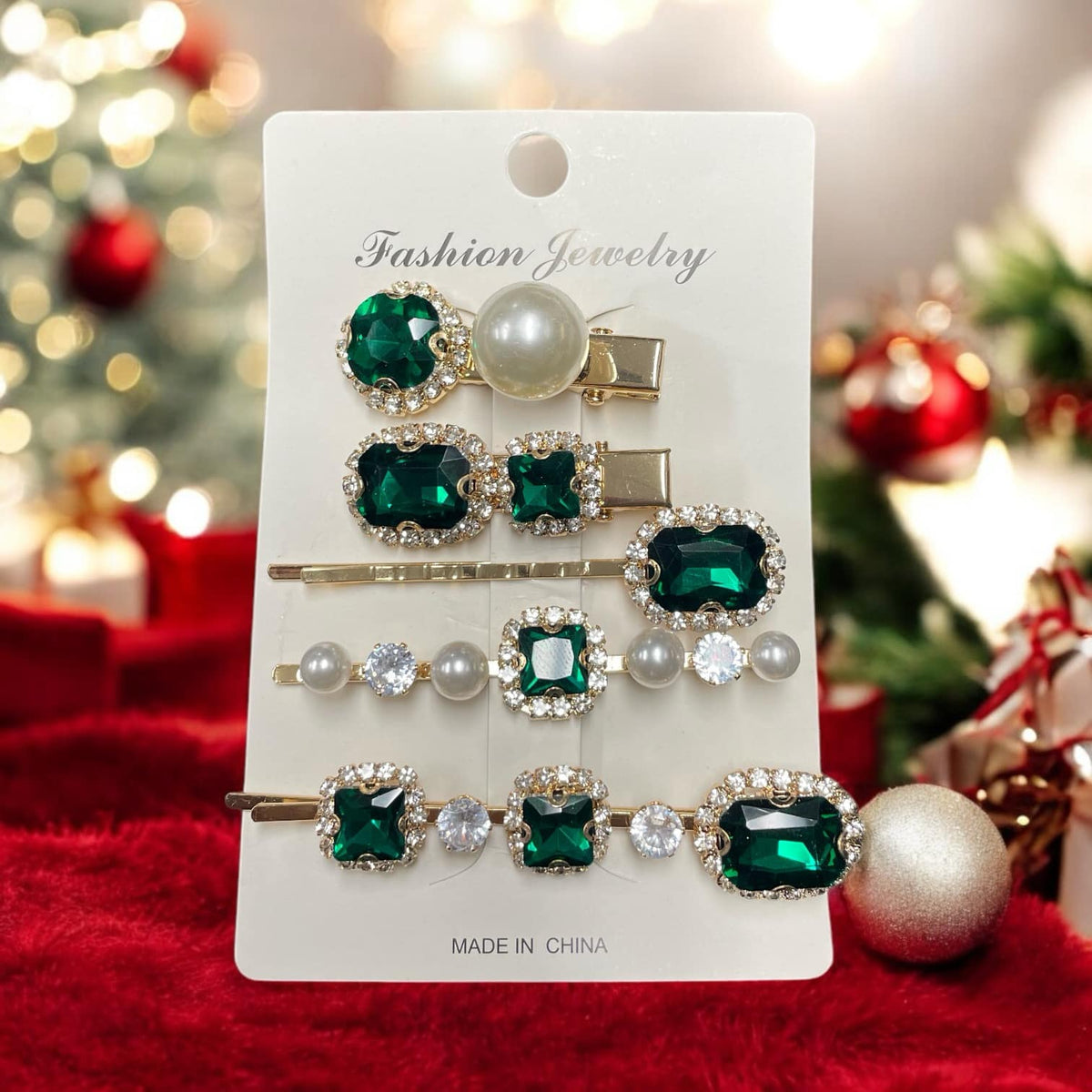 Set of 23 gold and silver hair clips with jewels; various colors and shapes il_fullxfull.5958853429_synf.jpg main image 4