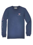 Girls Best Friend- Simply Southern long sleeve T-Shirt in navy blue with trendy design and soft cotton fabric.