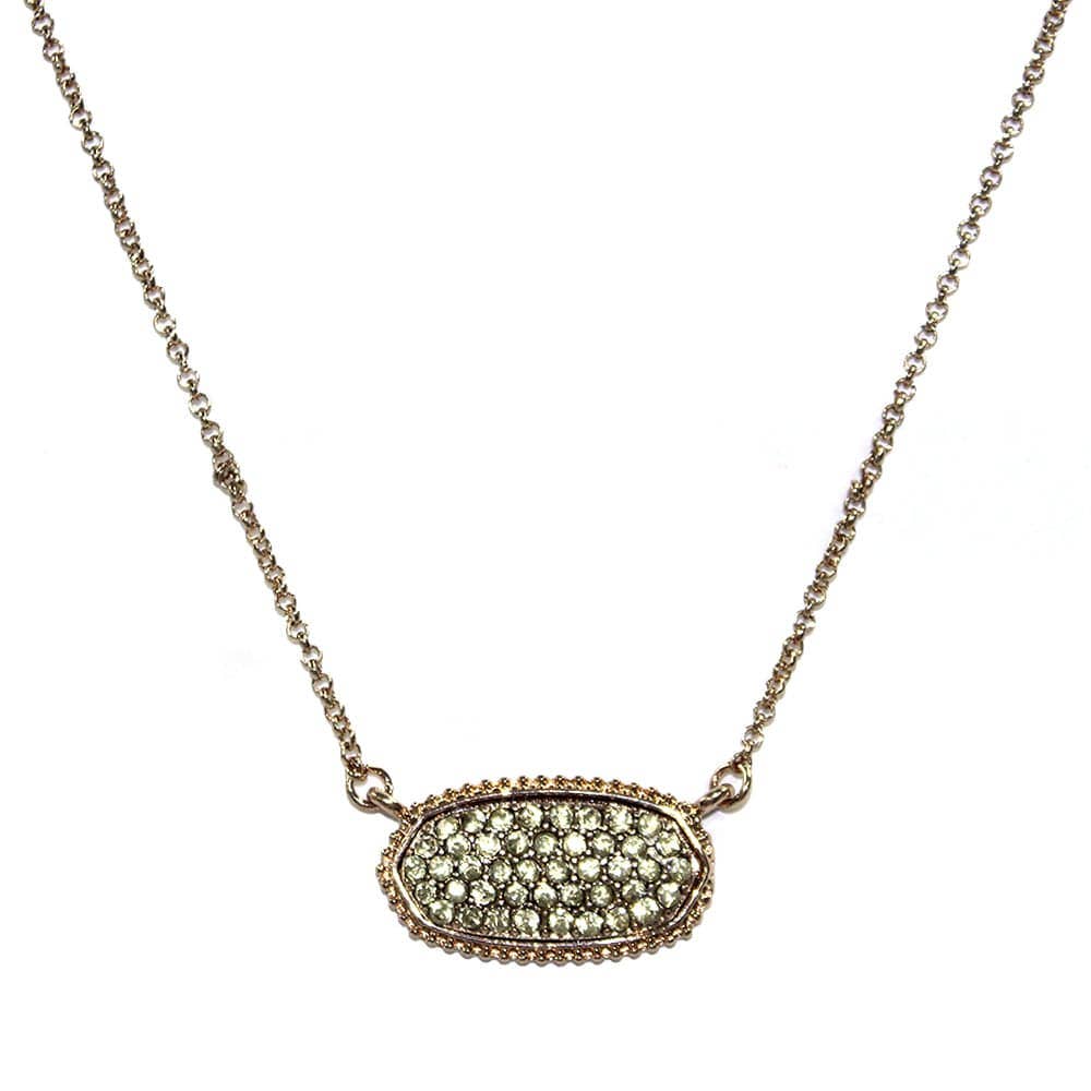 Elegant druzy oval pendant necklace with textured stone, perfect for casual and formal occasions.