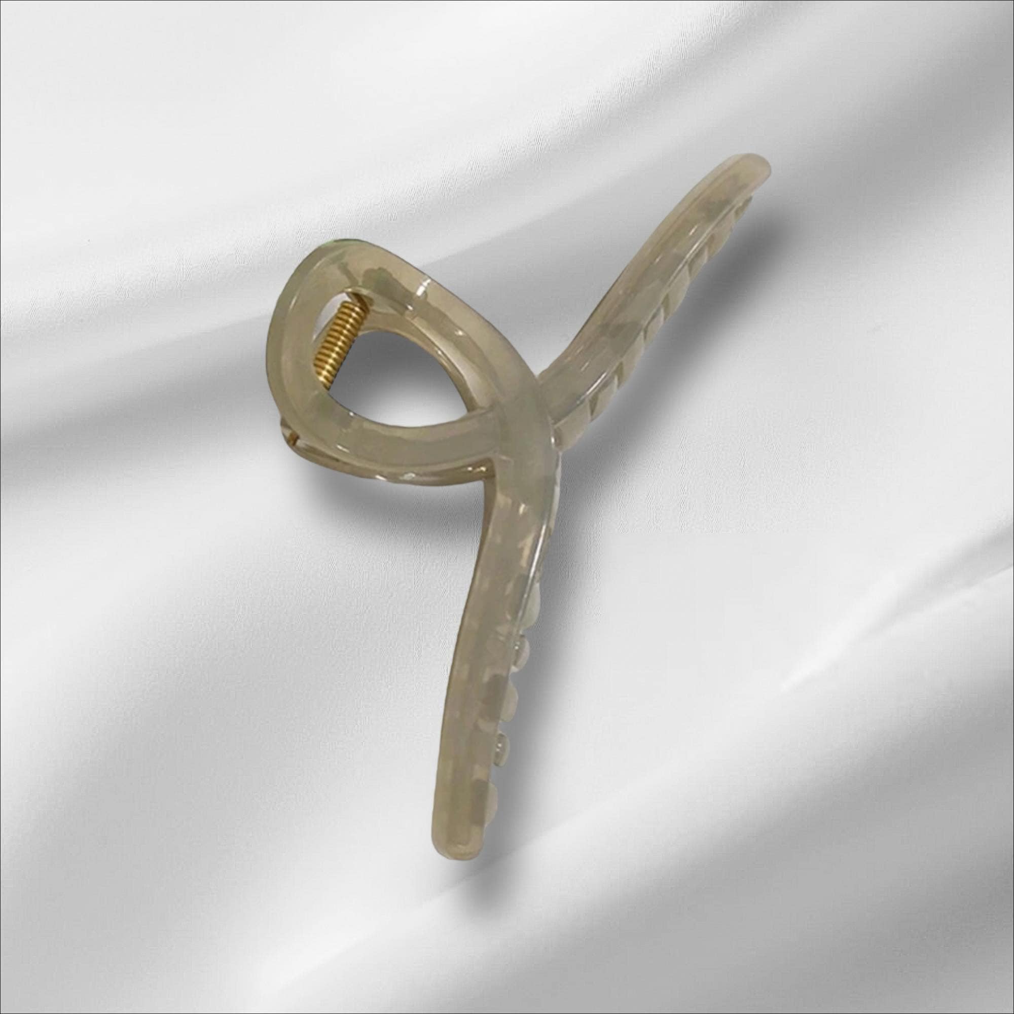 Large Hold Me Softly hair clip in translucent jelly style for thick, long, or wavy hair.