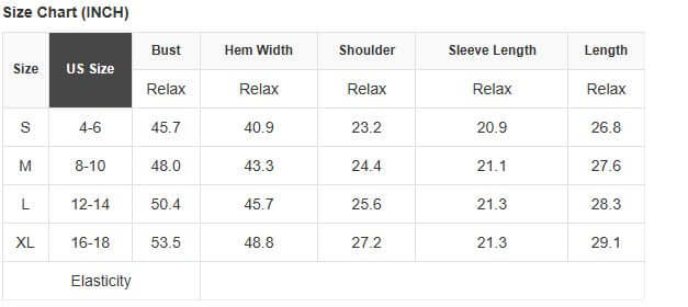 Size chart for LOVE LIKE JESUS PULLOVER in inches showing bust, hem width, shoulder, sleeve length, and overall length.