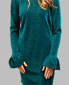 ALL THAT SPARKLES DRESS - Teal by Vanilla Monkey - 2 Hearts $18.00 Show up to your party sparkling in teal green with this shimmery and party-perfect dress! Whether you opt you will make a party-ready statement you can confidently twinkle in. Go ahead and