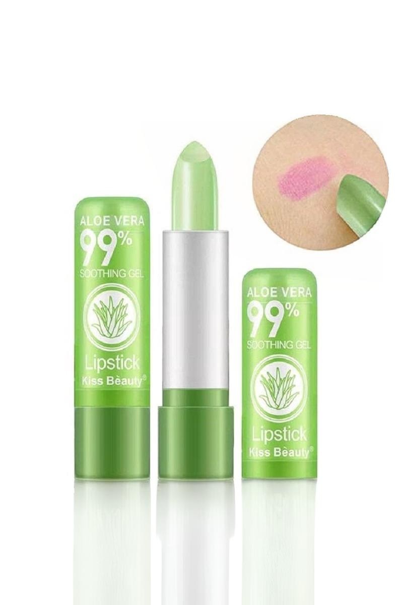 ALOE LUXE LIP GLOW moisturizing lipstick by Kiss Beauty with aloe vera, enhancing smooth and radiant lips.