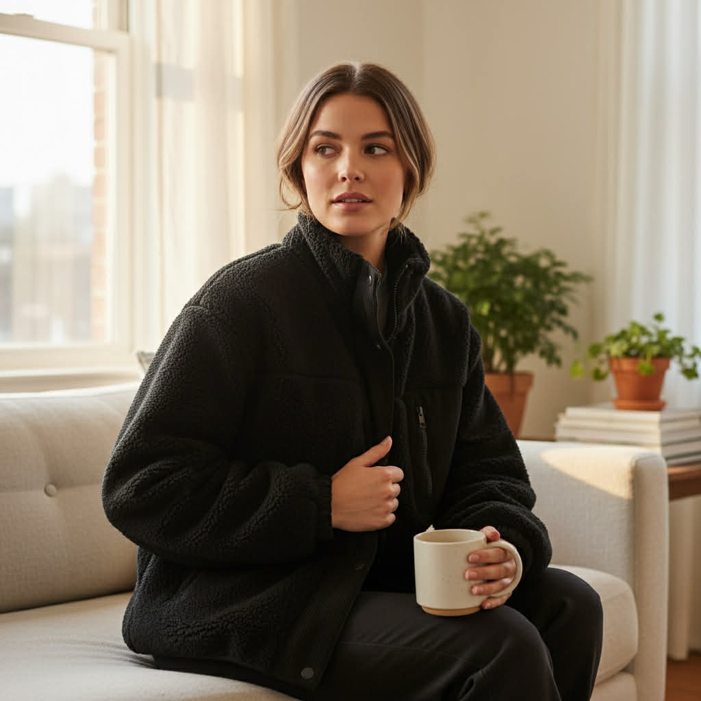 MIDNIGHT HAVEN SHERPA JACKET – Teal Tiger Boutique