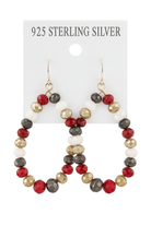 Cherish Beaded Teardrop Earrings in gold-plated sterling silver with colorful beads for a stylish touch.