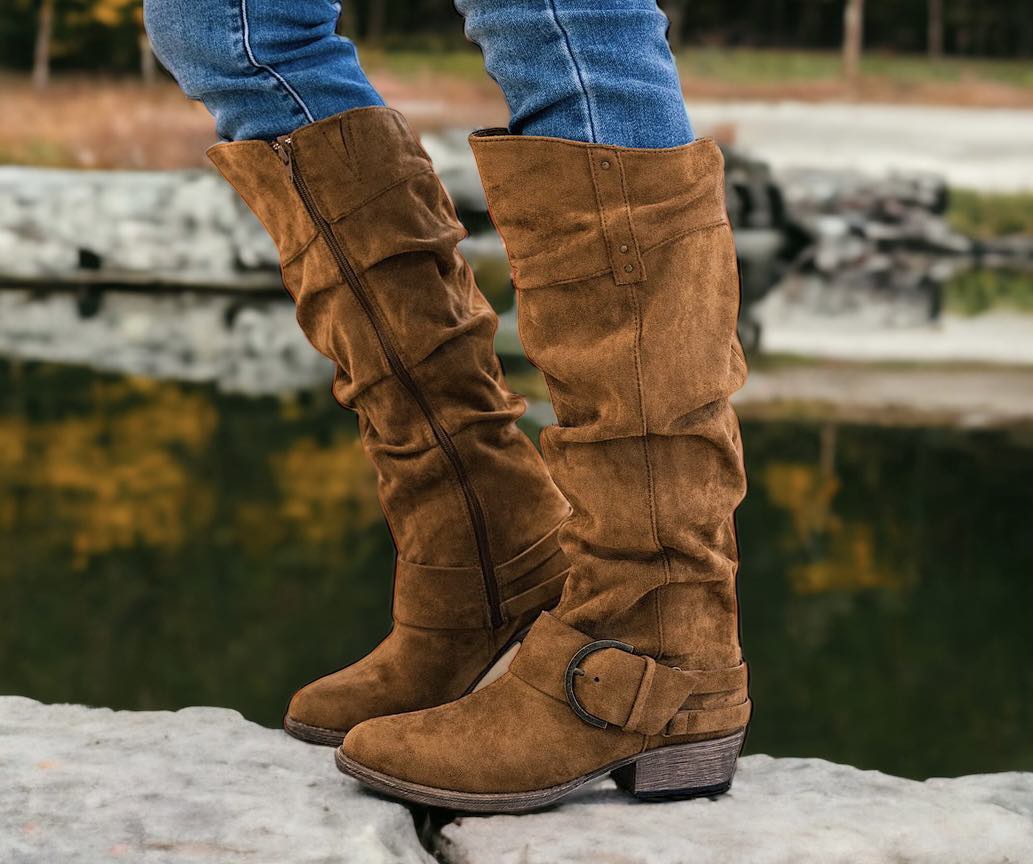 BLITZ BOOTS in Copper By Very G by Very G $44.00 Strut in style with Very G's Women's Blitz Boot in a gorgeous copper color!! Enjoy comfy cushioning while you turn heads with every move. Don this sleek suede-esque stunner with the glossy silver buckle for