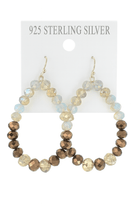 Gold-plated sterling silver Cherish Beaded Teardrop Earrings with shimmering beads in a teardrop design.