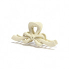 RIBBON REVIVAL HAIR CLIP (7 colors) in matte cream finish, perfect for stylish hair styling and everyday use.