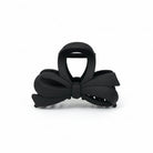 DAILY DARLING BOW HAIR CLIP (6 colors) in sleek black, featuring an elegant bow design for stylish hair accessories.