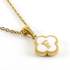 MONOGRAM MOMENTS NECKLACE featuring a gold-plated pendant with the letter E on a delicate chain.