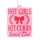 Simply Southern Freshiez air freshener with pink design and 'Hot Girls Hit Curbs Social Club' text.