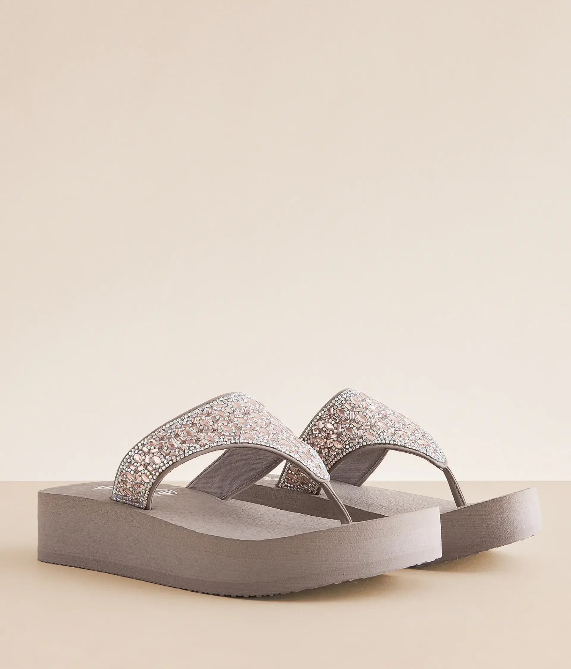 Sparkling Napoli Glitz Sandals by Very G with rhinestone strap and cushioned footbed for comfort