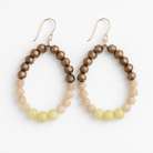 Cherish Beaded Teardrop Earrings featuring a gold-plated hook and multicolored bead design, perfect for any occasion.