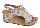 Corkys Carley Floral platform cork wedges with a stylish floral pattern and comfortable design.