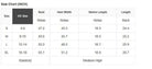 Size chart for EVERYDAY BALANCE TOP showing US sizes, bust, hem width, sleeve length, and overall length.