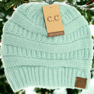 Classic CC Beanie HAT20A in soft mint color, perfect for winter warmth and style. 100% acrylic, hand wash only.