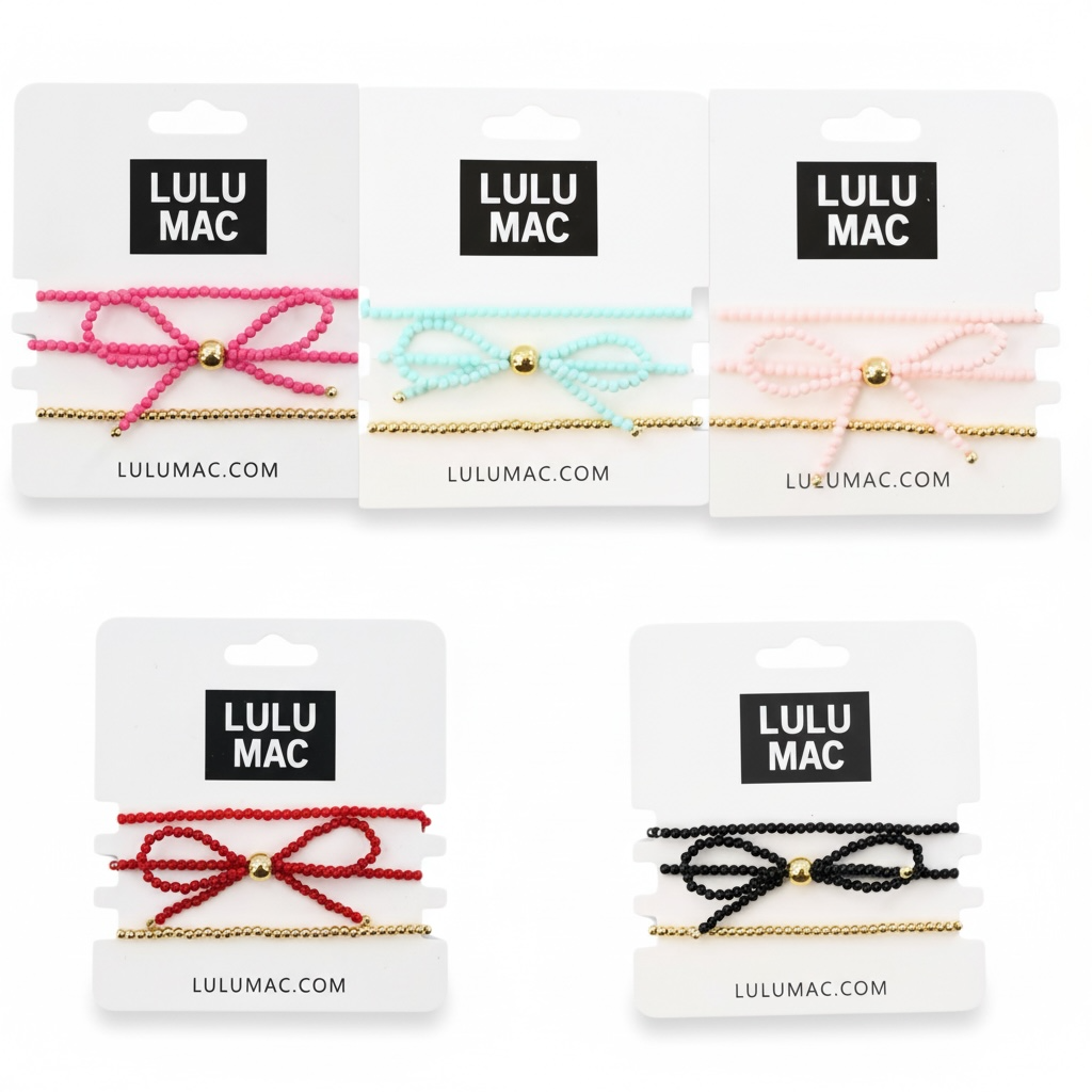 LULU MAC - Love Ties Bracelet Set featuring colorful bow designs, super cute and will go with anything.