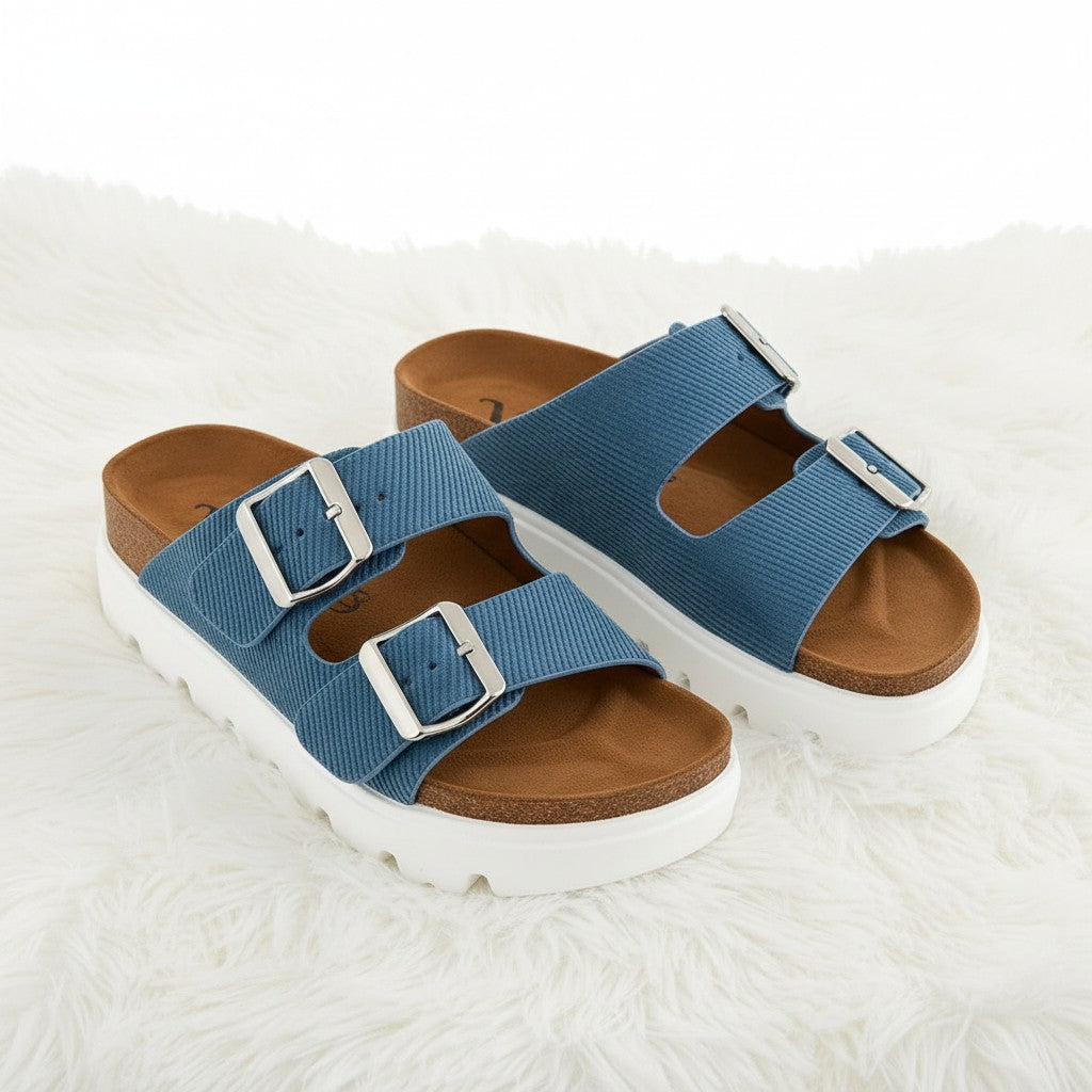 VERY G JAZMIN Sandals (blue) – Teal Tiger Boutique