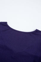 BETTER DAYS Top by Vivian-Lu, featuring a sleek V-neck design in a rich navy color.