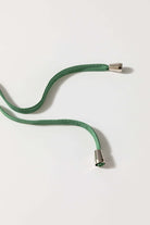 Misty green cord with metal ends, perfect for stylish accessories or DIY projects.