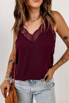 Trendy Maroon Cami - Comfort & Style | Boutique Essential by Vivian-Lu $20.00 Discover ultimate comfort and style with our IT WAS MAROON Cami. Luxurious lace, racerback design, and soft fabric make it a trendy boutique staple. Teal Tiger Boutique