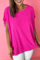 Stand Out: Hot Pink Blouse for Comfort & Style by Vivian-Lu $25.00 Shop our trendy boutique for the Tickled Pink Top. Experience unmatched comfort and style with its unique texture, relaxed fit, and chic design. Teal Tiger Boutique