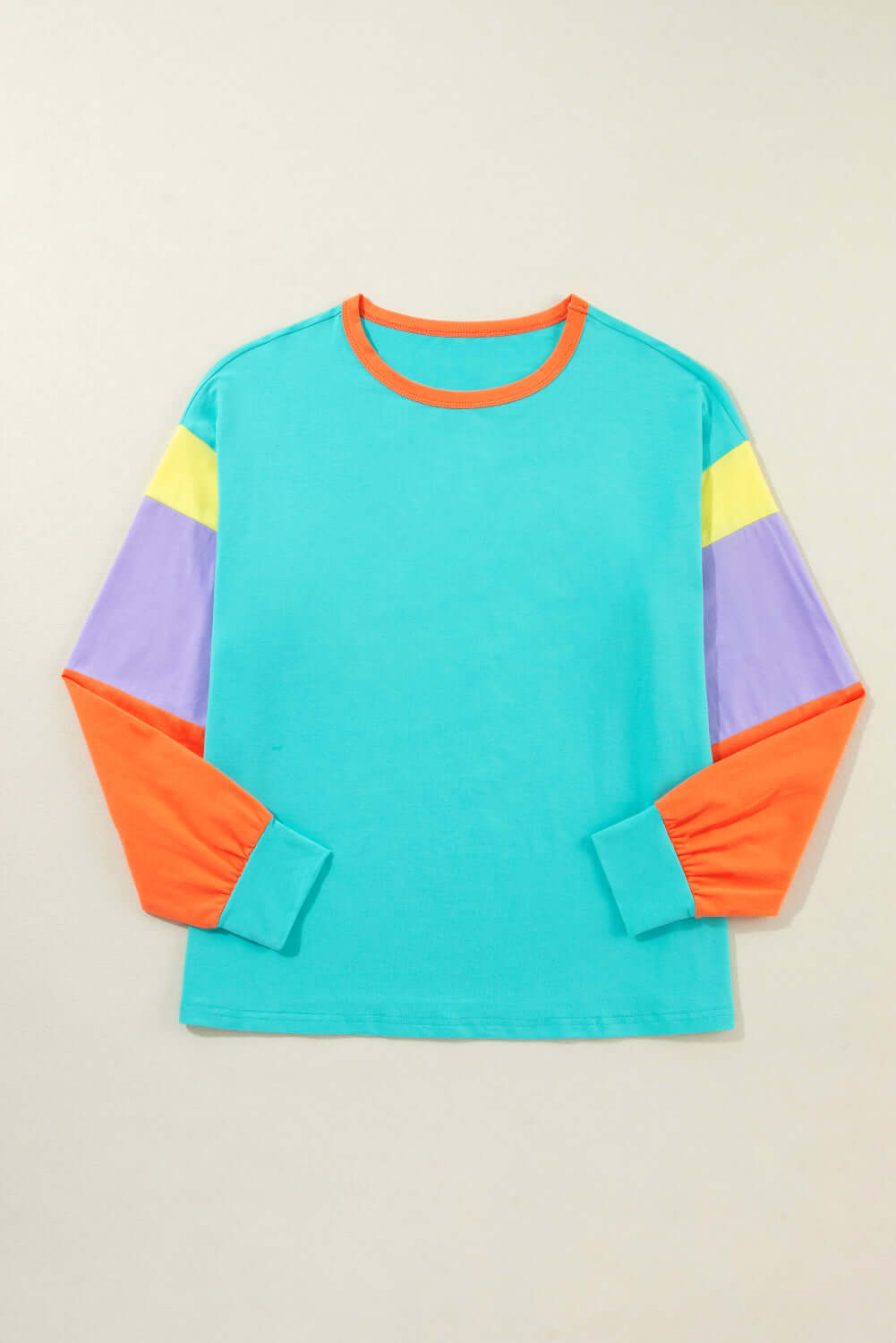 Aqua Sorbet Top Trendy, Stylish & Comfortable Boutique Wear by Vivian-Lu $26.00 Upgrade your wardrobe with our Aqua Sorbet Top. Featuring a playful color block design, relaxed fit, and stylish raw cut stitching. Perfect for trendy comfort. Teal Tiger Bout