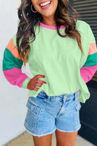 Lime Sorbet Top - Comfort & Style in Trendy Design by Vivian-Lu $26.00 Discover boutique charm with our Lime Sorbet Top. Enjoy effortless comfort and trendy style with a playful color block design and relaxed fit. Teal Tiger Boutique