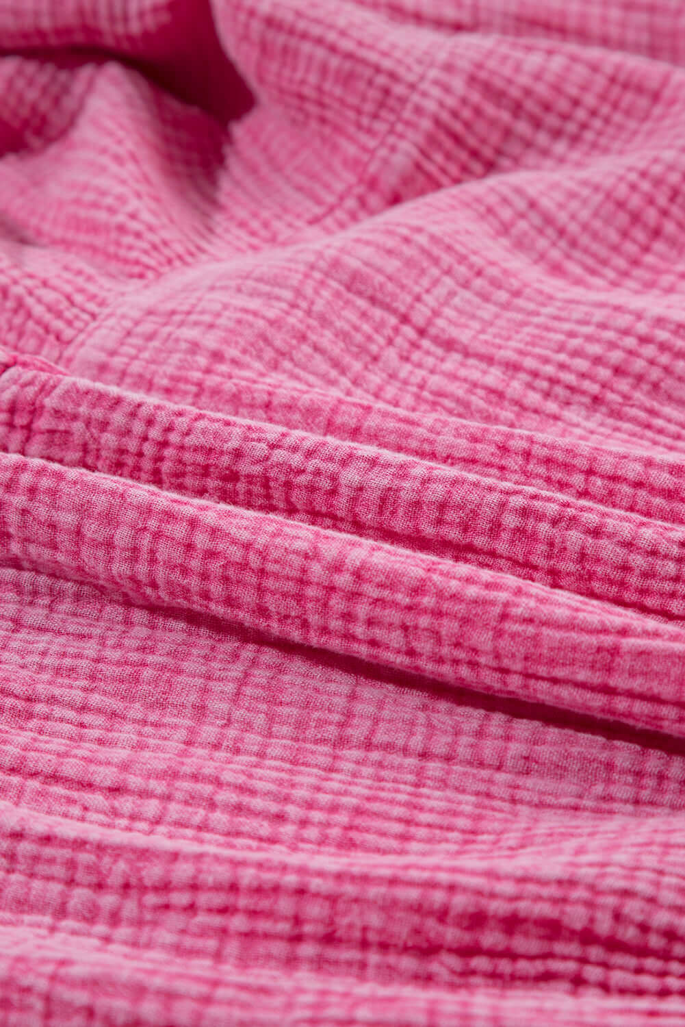 Strawberry pink mineral wash fabric texture, perfect for the Sweetwater Serenade dress.