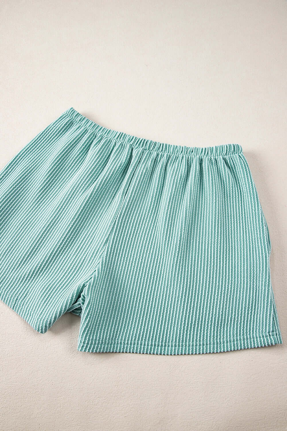 OCEANSIDE SHORTS SET (Aqua) - Comfort & Style by Vivian-Lu $40.00 Discover the trendy Oceanside Shorts Set in Aqua! Crafted with ribbed fabric for ultimate comfort. Shop this boutique must-have now! Teal Tiger Boutique