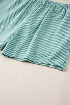 OCEANSIDE SHORTS SET (Aqua) - Comfort & Style by Vivian-Lu $40.00 Discover the trendy Oceanside Shorts Set in Aqua! Crafted with ribbed fabric for ultimate comfort. Shop this boutique must-have now! Teal Tiger Boutique