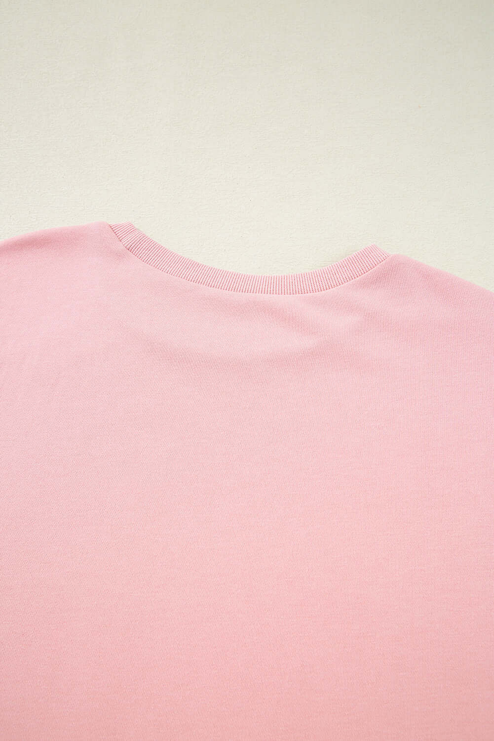 Back view of the Pink Cloud lounge set tee, showcasing soft fabric and classic crew neck design.