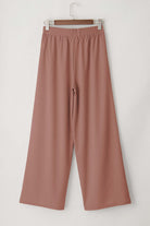 City Sway wide leg pants in cocoa color, featuring a comfortable high-waisted design and relaxed fit.