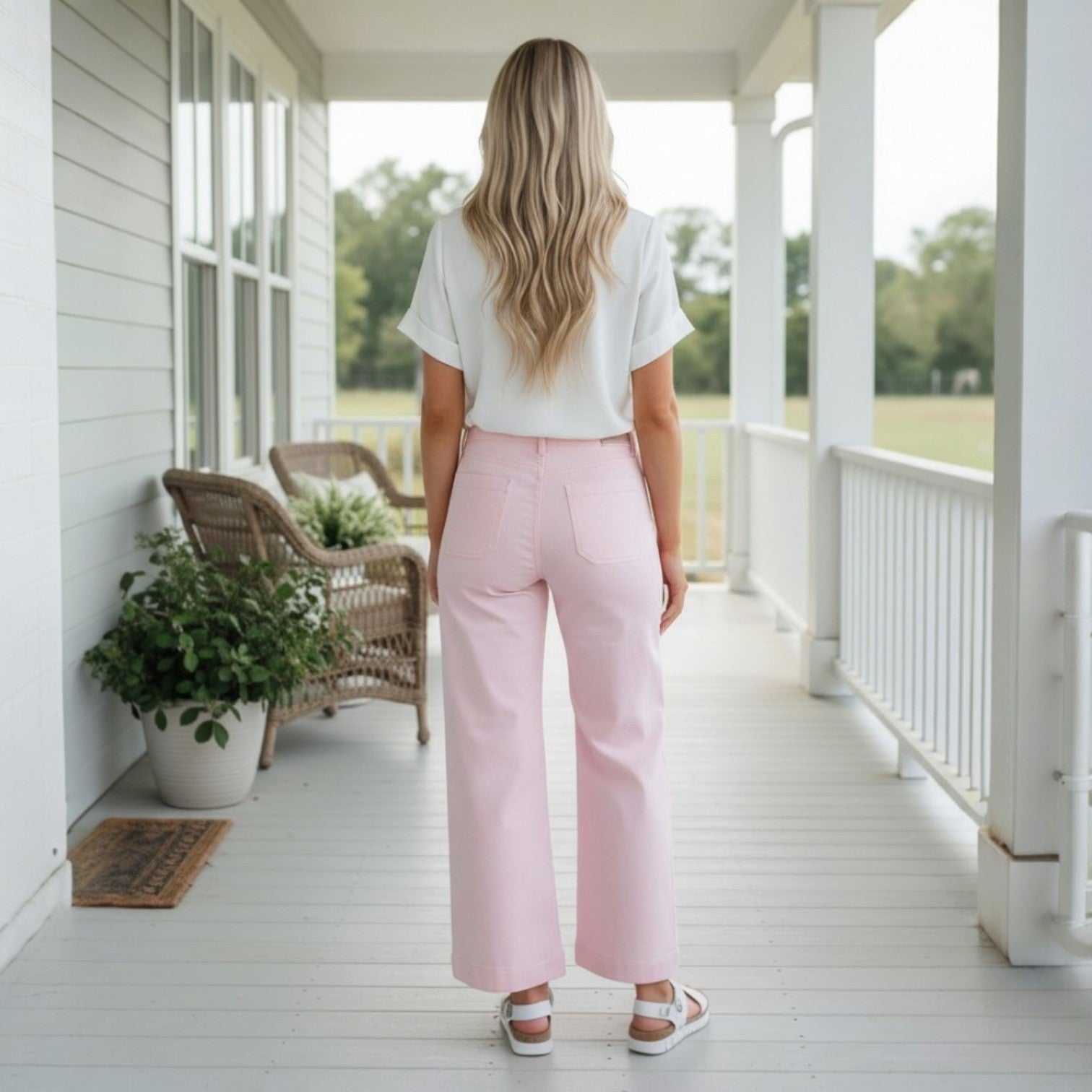 BEAUTIFUL DAY PANTS - Gigio (pale pink) – Teal Tiger Boutique
