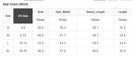 Size chart for Kickoff Time Top, showing bust, hem width, sleeve length, and length in inches for sizes S to XL.