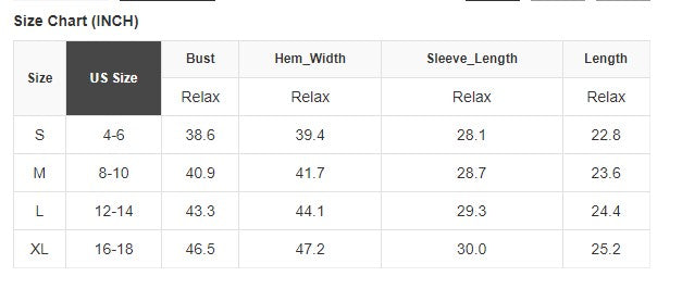 Size chart for Kickoff Time Top, showing bust, hem width, sleeve length, and length in inches for sizes S to XL.