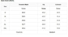 Size chart for Fast Lane Shorts showing waist, hip, and outseam measurements in inches.