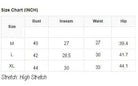 Size chart for Love Language Lounge Set showing bust, inseam, waist, and hip measurements in inches.