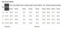 Size chart for Soft Serenade Set showing measurements for S, M, L, and XL in inches.