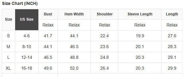 Size chart for CAFE CREAM SUEDE JACKET showing measurements for sizes S, M, L, and XL.