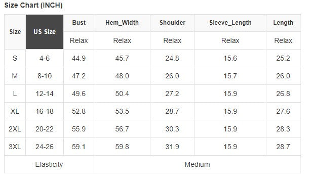 Size chart for PEACEKEEPER Top in mint detailing bust, hem width, shoulder, sleeve length, and overall length in inches.