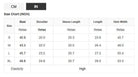 Size chart for the GOING HOME Waffle Knit Top by Vivian-Lu, detailing dimensions in inches for S, M, L, and XL.