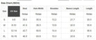 Size chart for RED HOT CONFIDENCE DRESS including measurements for S, M, L, and XL sizes.